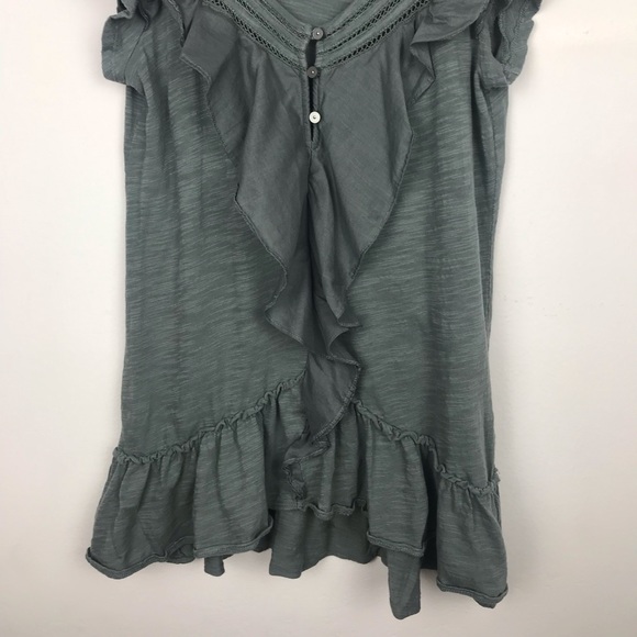 Anthropologie C. Keer Ruffle Cap Sleeve Tank XS - Picture 3 of 7